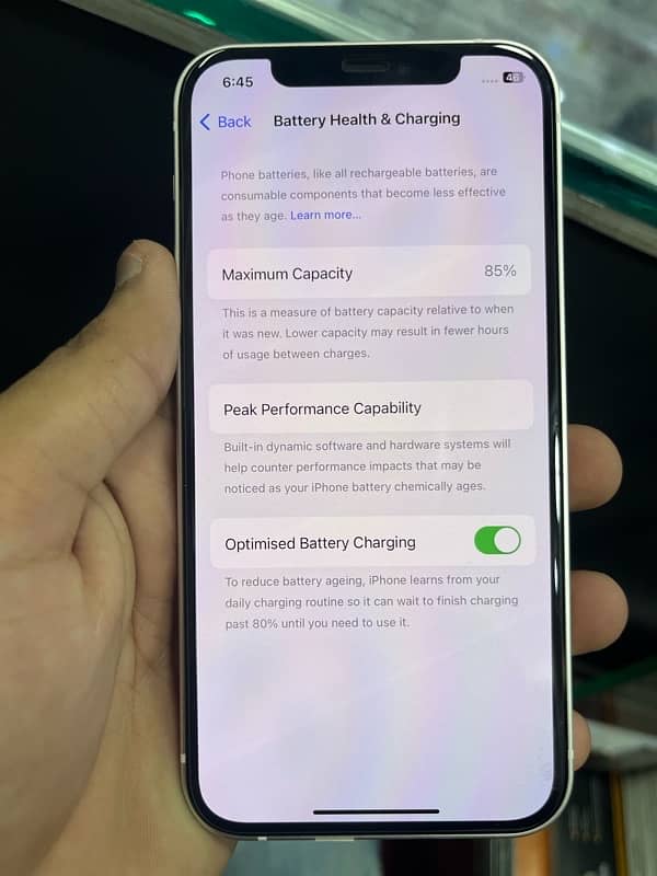 urgent sale iphone 12 64 gb jv non pta Battery health : 85 4