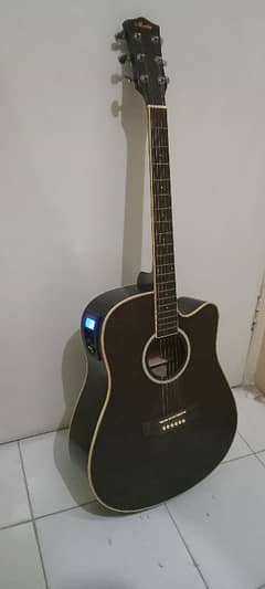 semi acoustic guitar jumbo size with bag,and all accessories