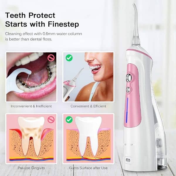 Cordless Water Flosser Rechargeable Portable Oral irrigator teeth clea 3