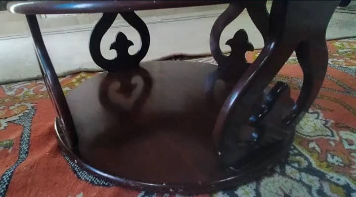 Cheapest Carved Side Table with Glass Top Affortable 2