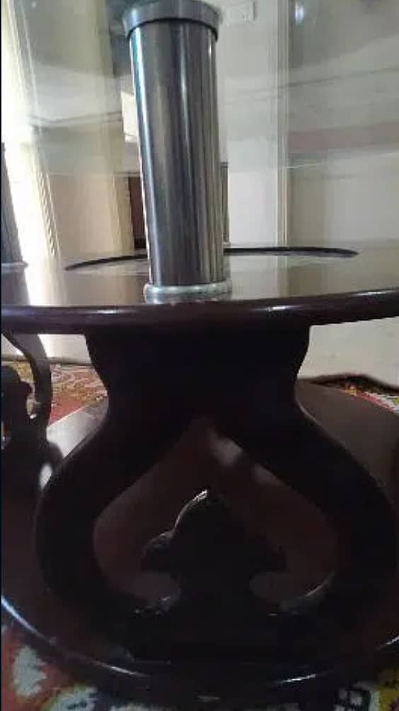 Cheapest Carved Side Table with Glass Top Affortable 3