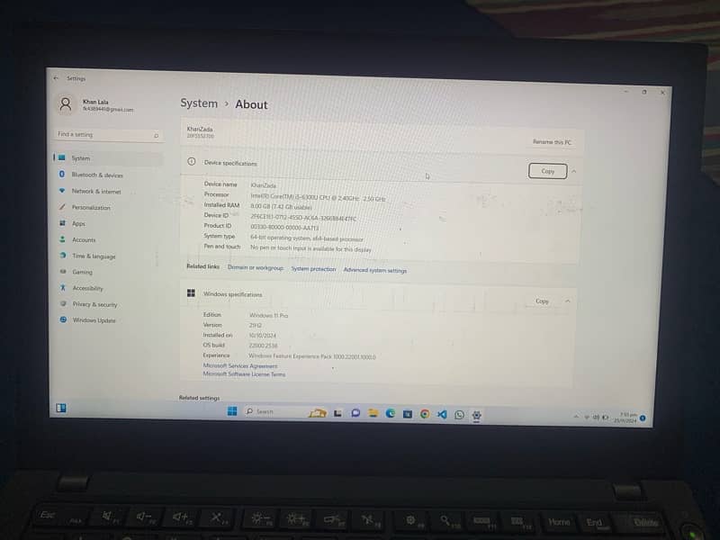 lenovo thinkpad core i5 6 generation 8gb Ram 256gb SSD 1