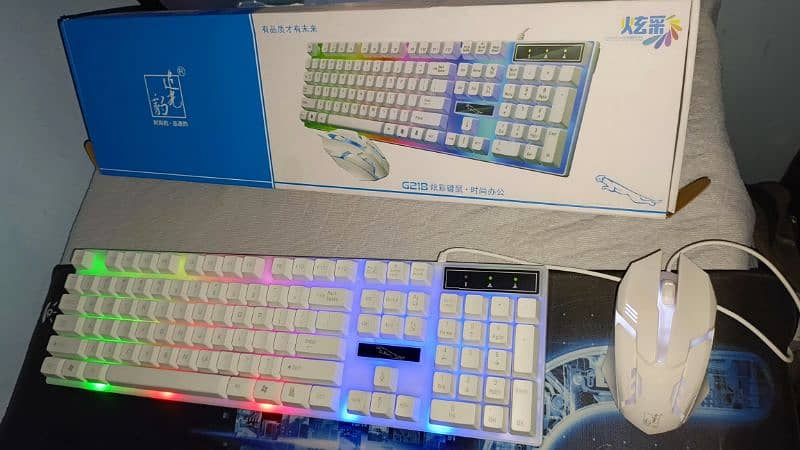 RGB Light keyboard and mouse WITH BOX (URGENT SALE) 5