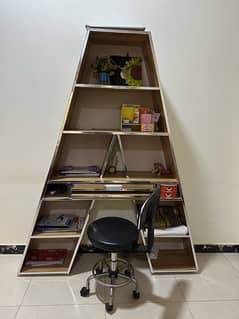 Study table with book shelves and revoling chair