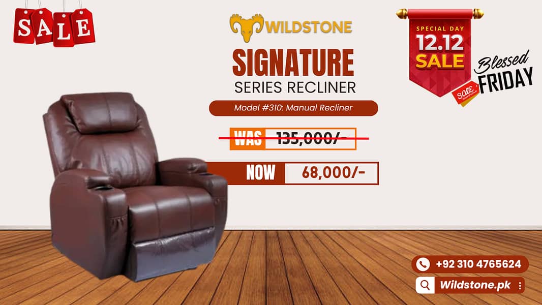 Recliner signature series - sofa recliner - sofa - recliner 12.12 sale 0