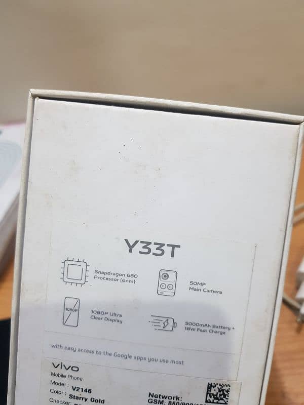 Vivo Y33T 8/128 PTA approved 2