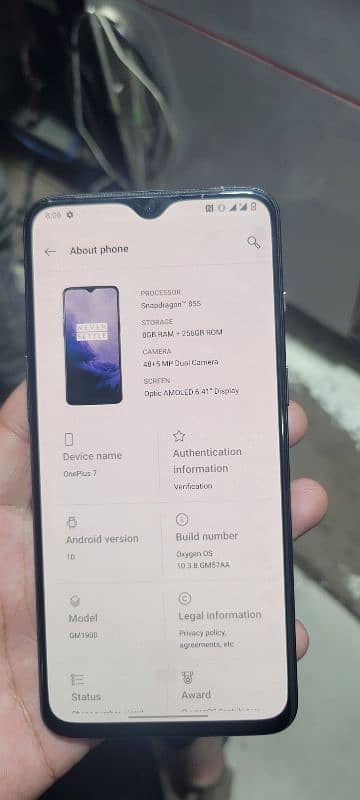 one plus 7 8GB 256GB dual SIM approved 7