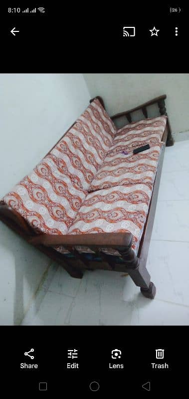 sofa set 5 setar shishm wood+ tebil 2