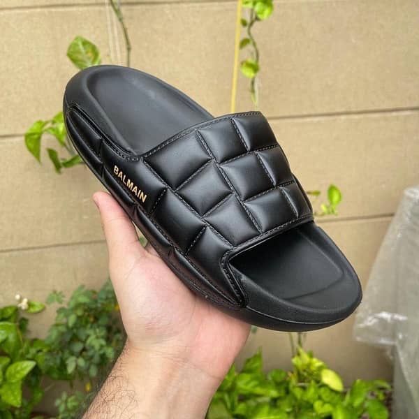 Men’s synthetic Leather Casual Slide Slipper 4