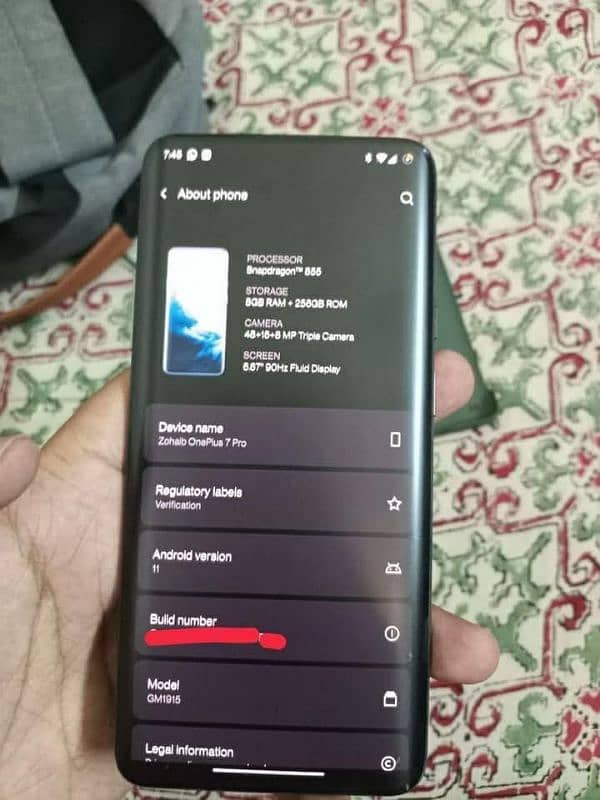 OnePlus 7 pro 8 GB RAM 256 GB storage 0319=6049=514 1