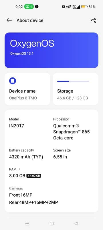 One plus 8T 9