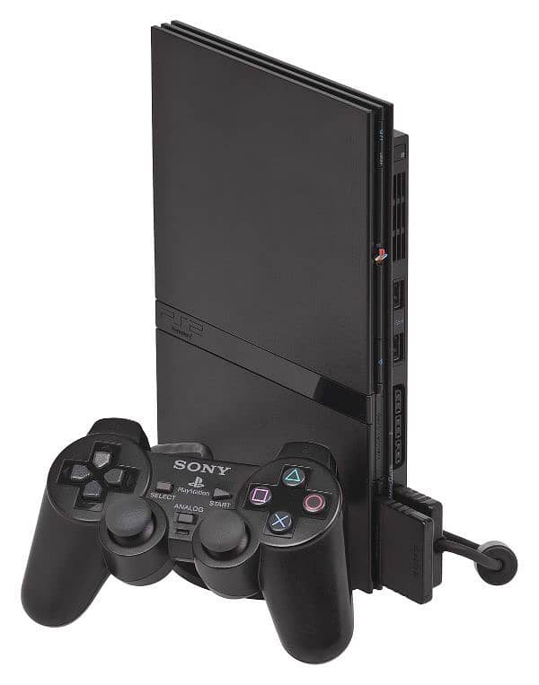 playstation 2 with controller 2