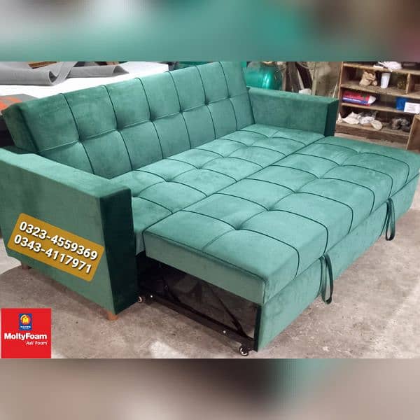 Molty double bed sofa cum bed/dining table/stool/Lshape sofa/chair 7