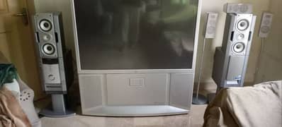 lg projection tv and Sony sound system