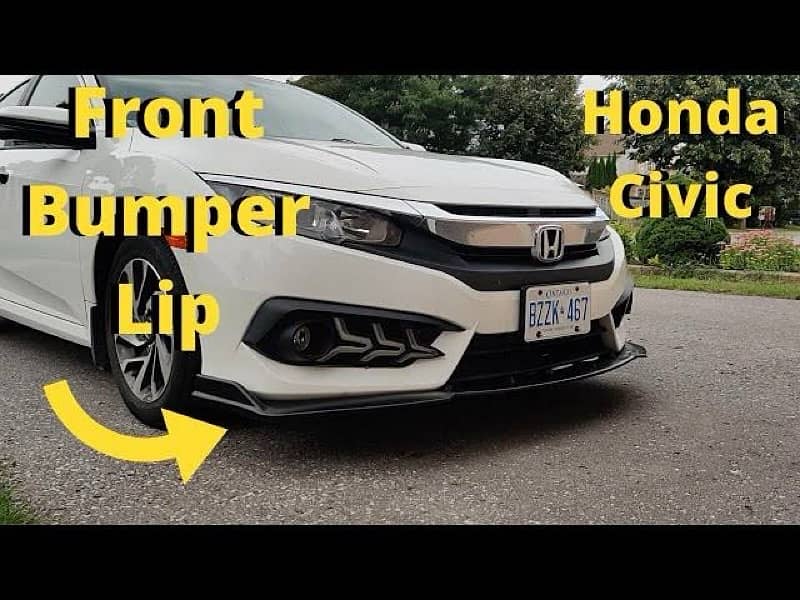 civic front bumper lip 0