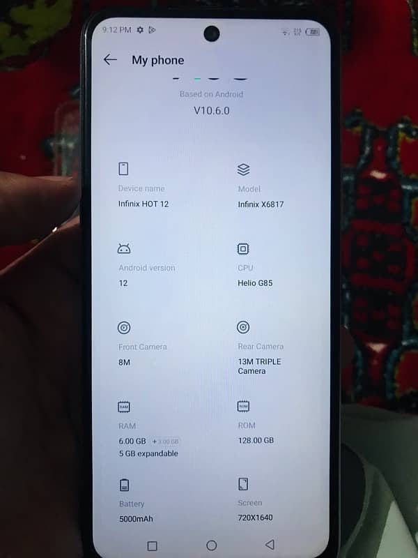 infinix hot 12 6/128 6