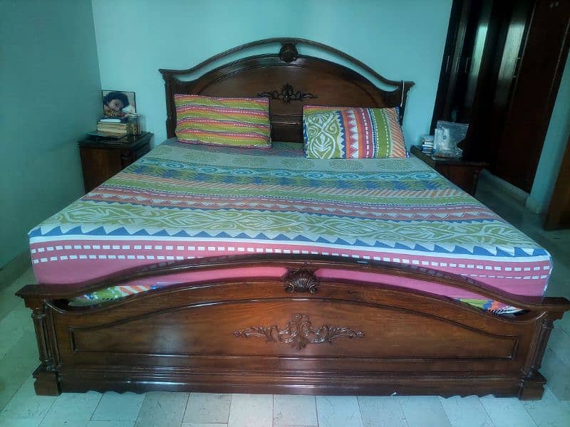 king bed set pure wood 0