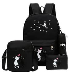 Girl's Canvas Backpack Set