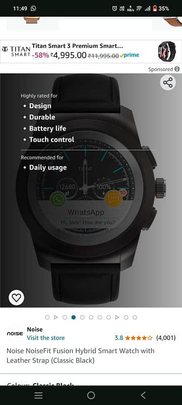 TiTan watch Noisefit 4