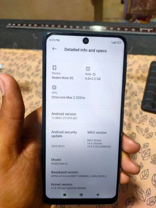 redmi note 9s with box and charger 6