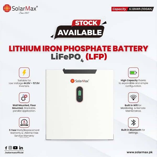 5 years replacement warranty lithium battery 6000 cycles 0