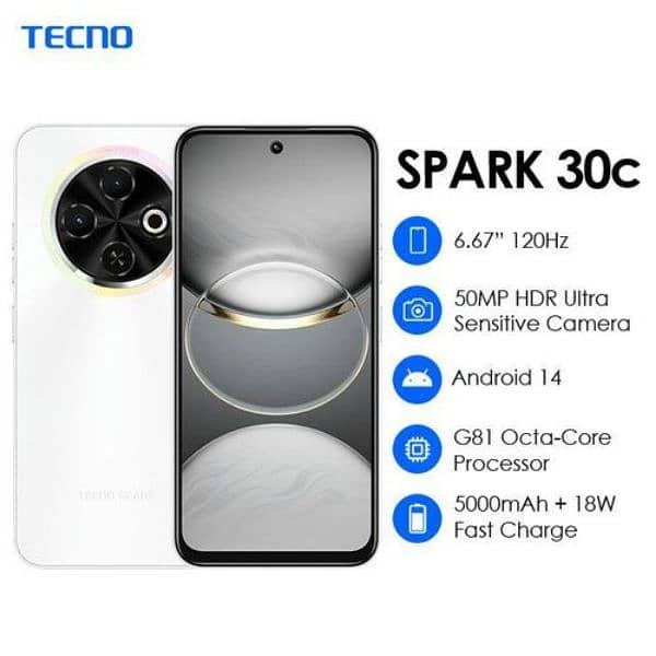 Tecno spark 30c 6/128 just box opened 0