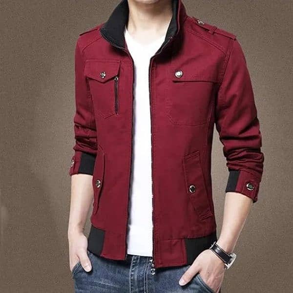 Canvas Fashion Stylish Winter Bomber Jacket For Men 4