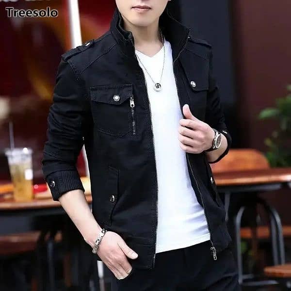 Canvas Fashion Stylish Winter Bomber Jacket For Men 6