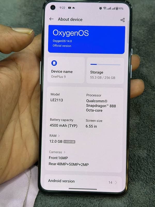 oneplus 9 12/256 global dual sim approved 888 snapdragon processor 5