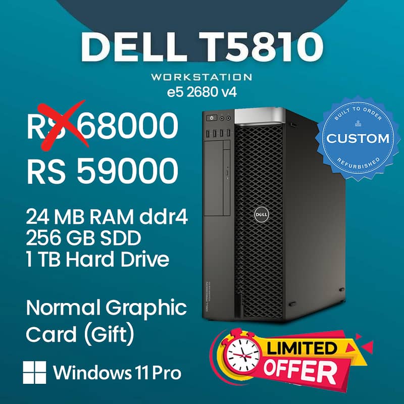 Dell T5810 Xeon E5-2680 v4 Workstation for Sale! 0