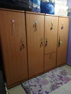 Wooden 4 piece Almari Wardrobe