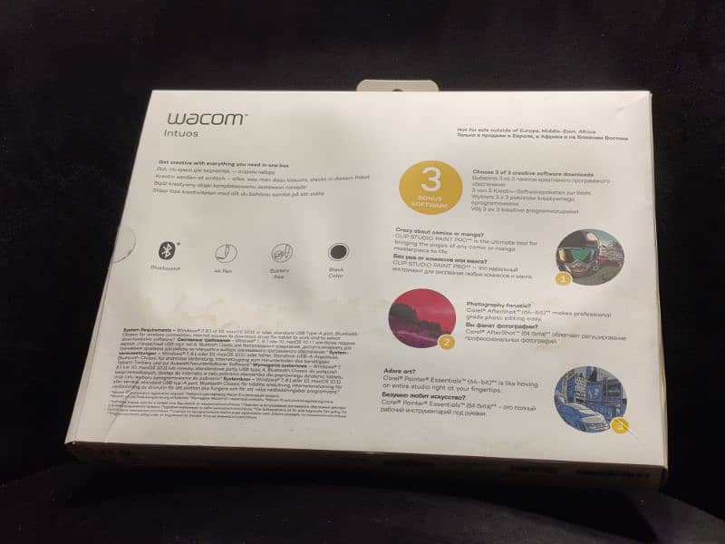 Wacom Intuos (M) [Bluetooth + Wired] (original box, pencil, cable) 1