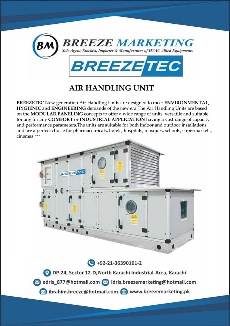 CASSETTE TYPE FAN COIL UNITS (Contact BREEZETEC) 9