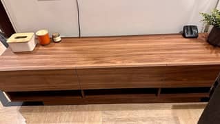 Brown Open Shelves & Drawer TV Console