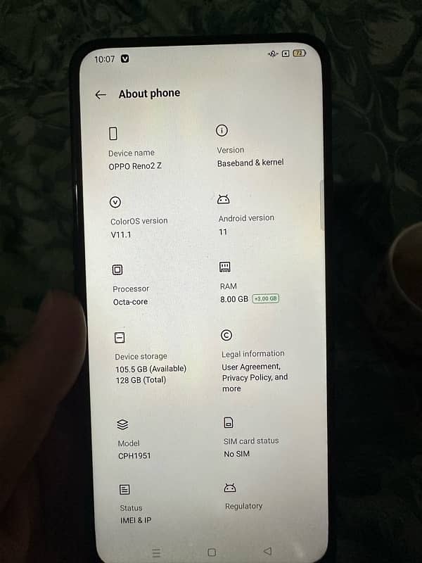 oppo Reno 2z 8.128gb Ime change full ok set di  exchange possible 0