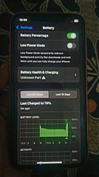 I phone xr pta provide laish condition 10/9,5 battery change 2