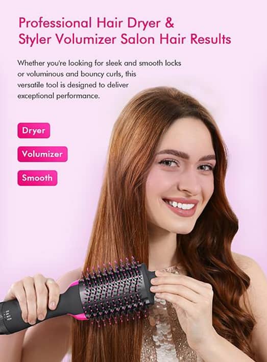 3 In 1 Hair Dryer Comb For Drying, Straightening, And Curling 1