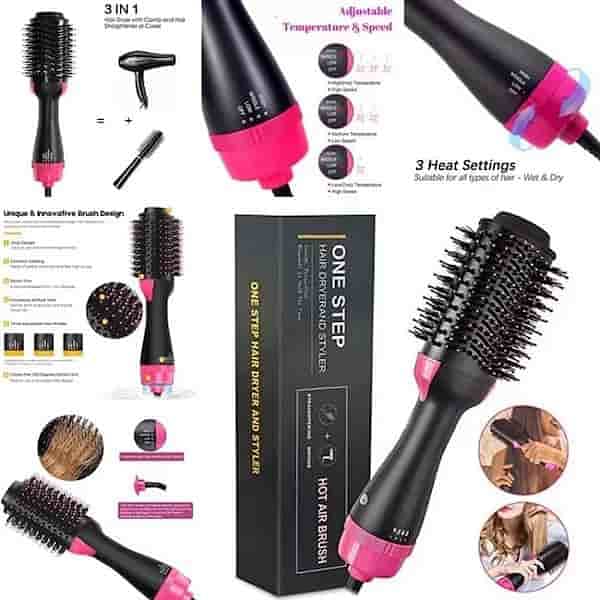 3 In 1 Hair Dryer Comb For Drying, Straightening, And Curling 3