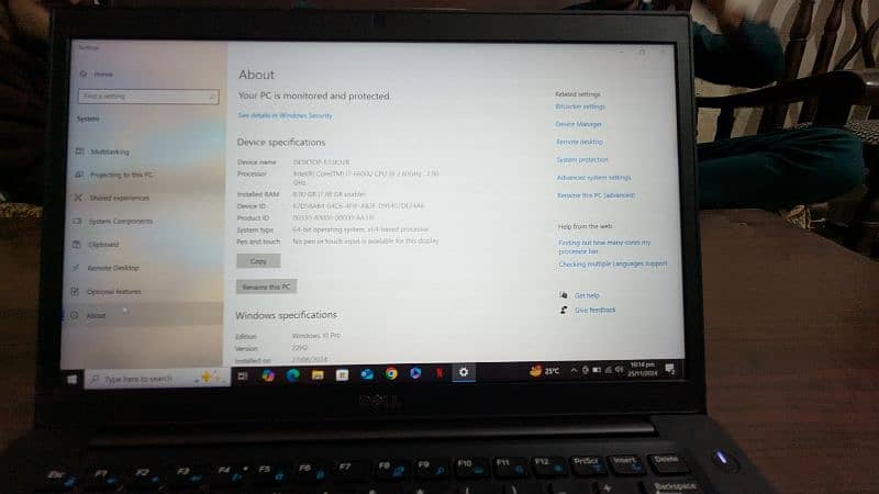 Dell Latitude i7 6th generation 8/256 GB 4