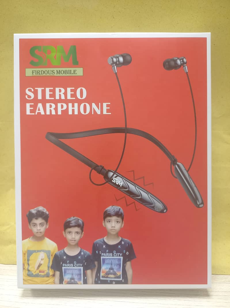 SRM Wireless Stereo Earphones Neckband with 45 Hours Talk/Music Time 2