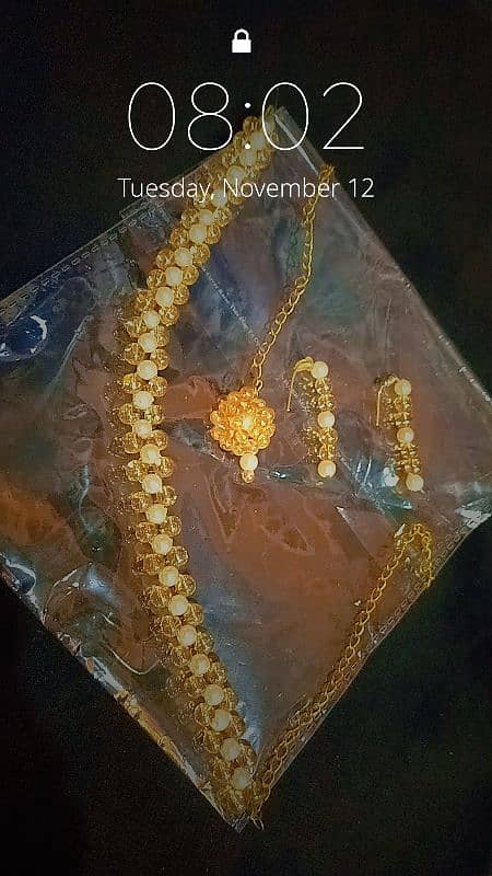 homemade pearl full necklace set 1