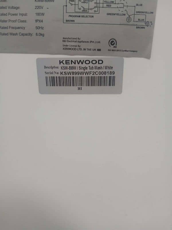 Kenwood semi automatic washing machine 6