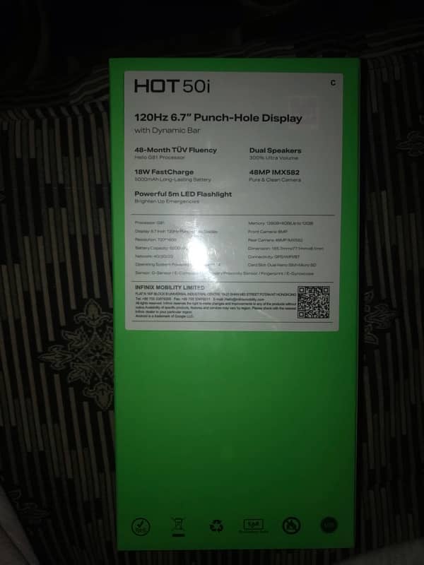 Infinix HOT 50i | 128+  6+6 | Box Packed Brand New | 120Hz display 3