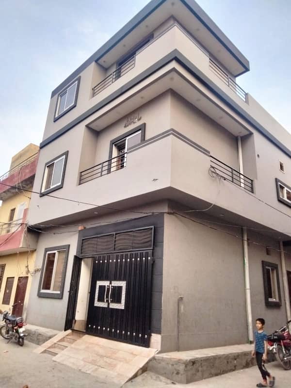 4 Marla Corner Double Storey House For Sale Sheraz Town 5 Bedroom With Attached Washroom Double Kitchen Drying Room Store TV Lounge 3 Meter Electricity Water Supply Sui Gas Available All Facility Available 2