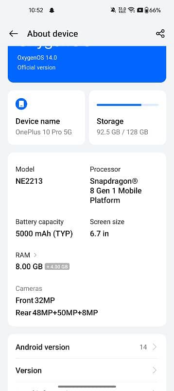 OnePlus 10 pro 8/128gb non pta 0