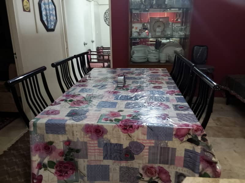 6 seater iron rod dinning table 0