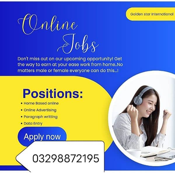 online jobs/full time/part time/simple typing jobs for boys and girls 0