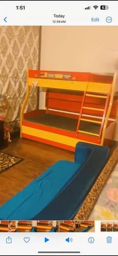 2 story children bed with matress