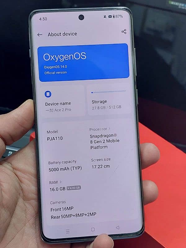One Plus Ace 2 (16/512) 5G 4