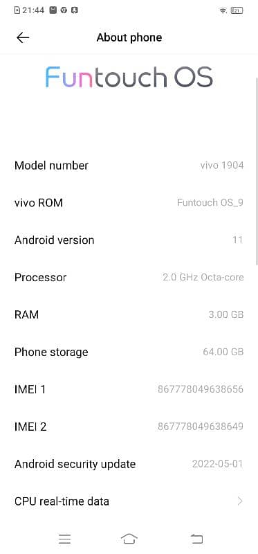 vivo y12 (3+64) 0